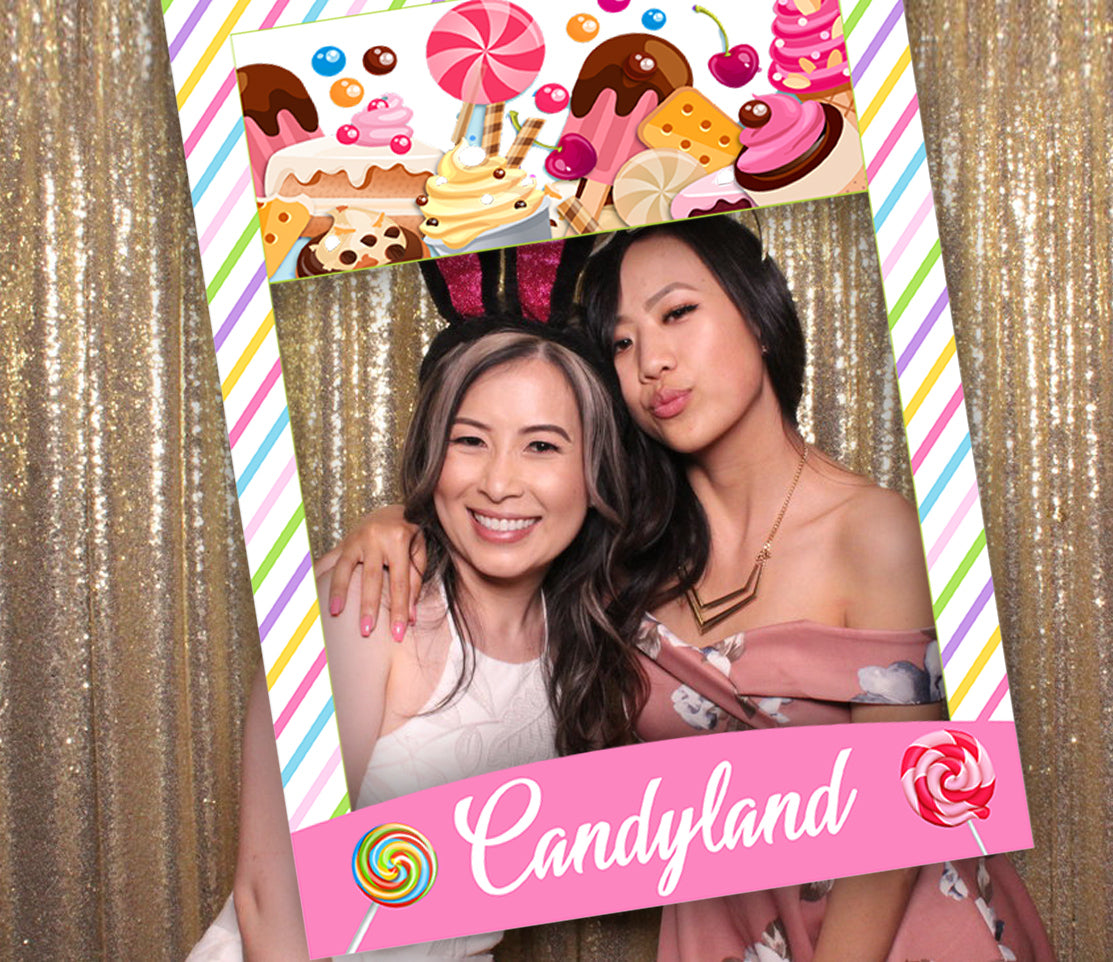 Candyland  Birthday Party Selfie Photo Booth Frame & Props