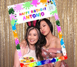 Art and Paint Birthday Party Selfie Photo Booth Frame & Props