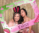 One In A Melon  Birthday Party Selfie Photo Booth Frame & Props