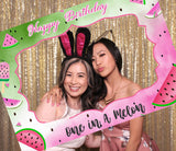 One In A Melon  Birthday Party Selfie Photo Booth Frame & Props