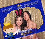 Prince Birthday Party Selfie Photo Booth Frame & Props