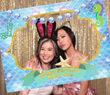 Mermaid Birthday Party Selfie Photo Booth Frame