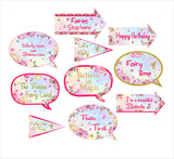 Butterflies and Fairies Theme Birthday Party Photo Props