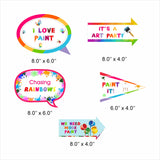 Art and Paint Birthday Party Photo Props Kit