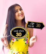 30th Theme Birthday Party Photo Booth Props Kit