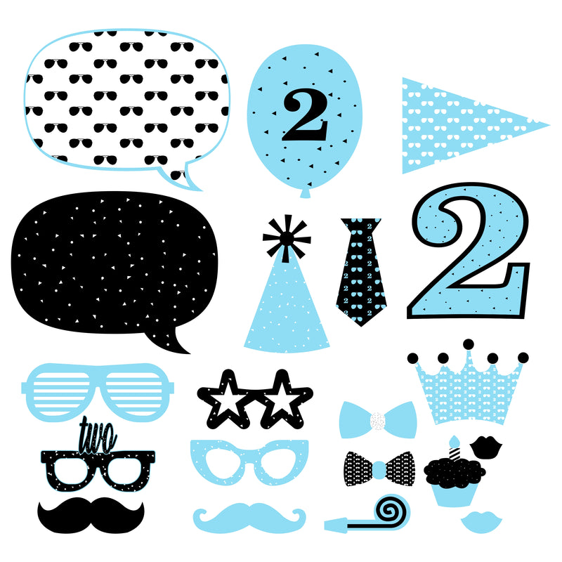 Two Cool Party Birthday Party Photo Booth Props Kit