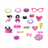 Super Girl Birthday Party Photo Booth Props Kit