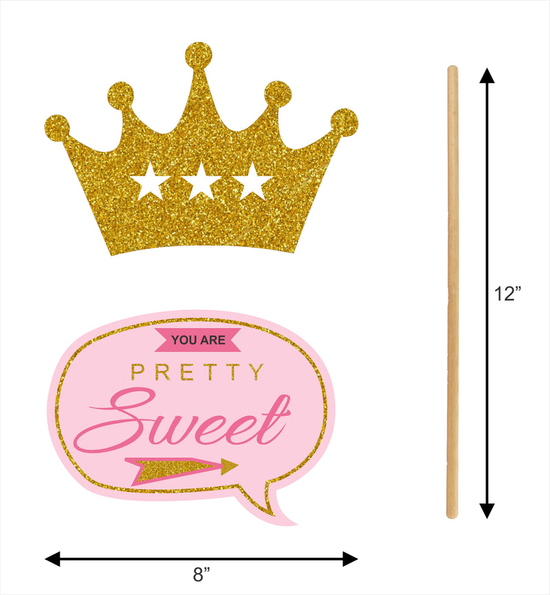 Princess Birthday Party Photo Booth Props Kit