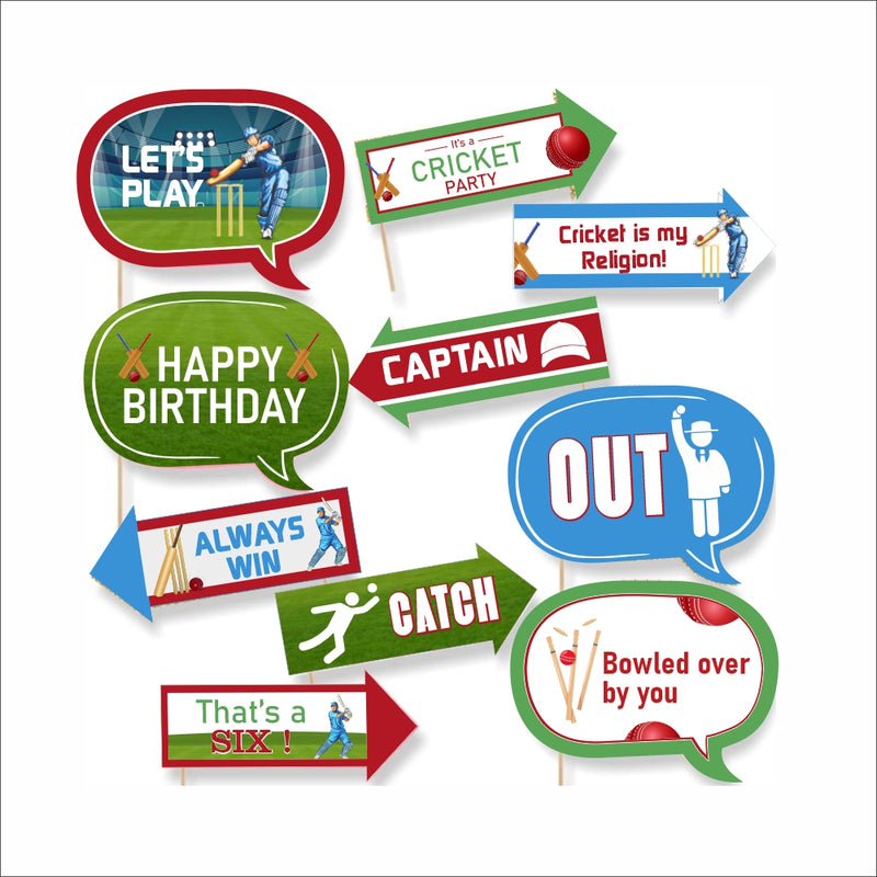 Cricket Theme Birthday Party Photo Booth Props Kit