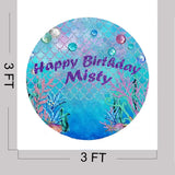 Mermaid Theme Birthday Party Round Backdrop