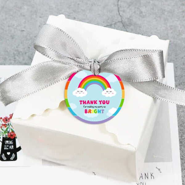 Rainbow Birthday Party Thank You Tags/Return Gift tags