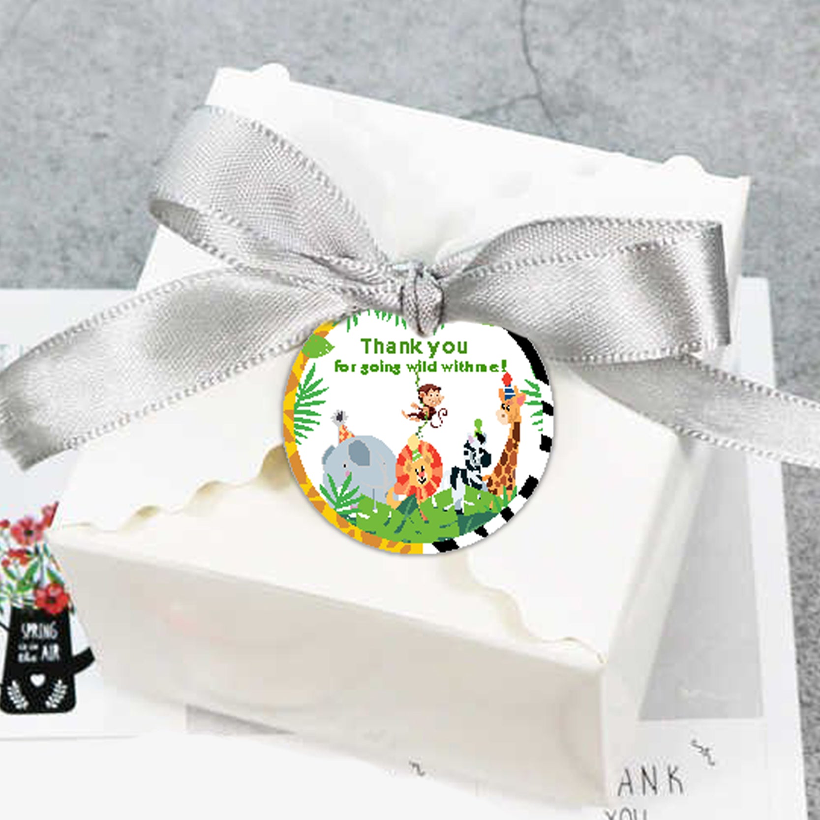 Jungle Safari Theme Birthday Party Thank You Tags/Return Gift tags