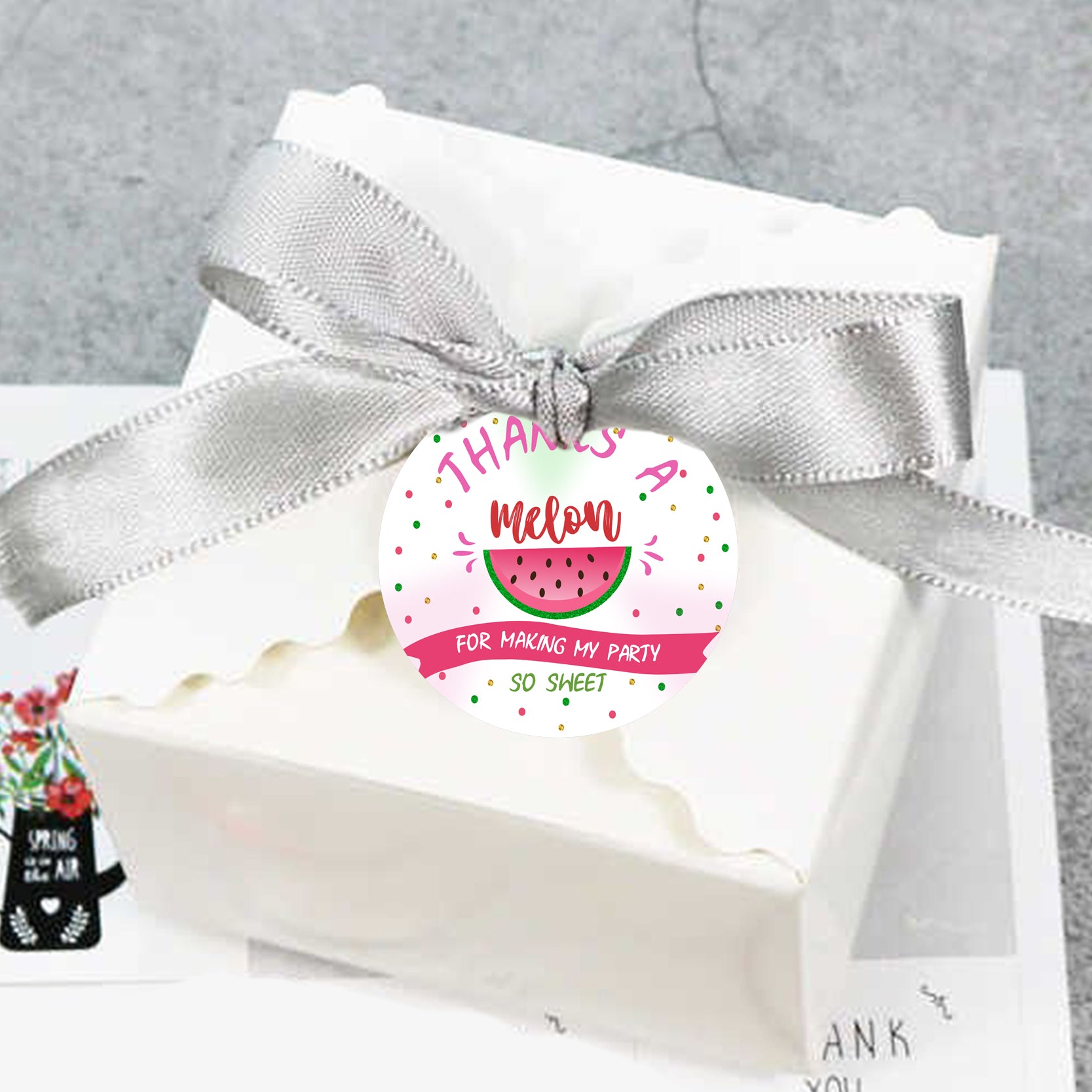 One In A Melon Birthday Party Thank You Tags/Return Gift tags