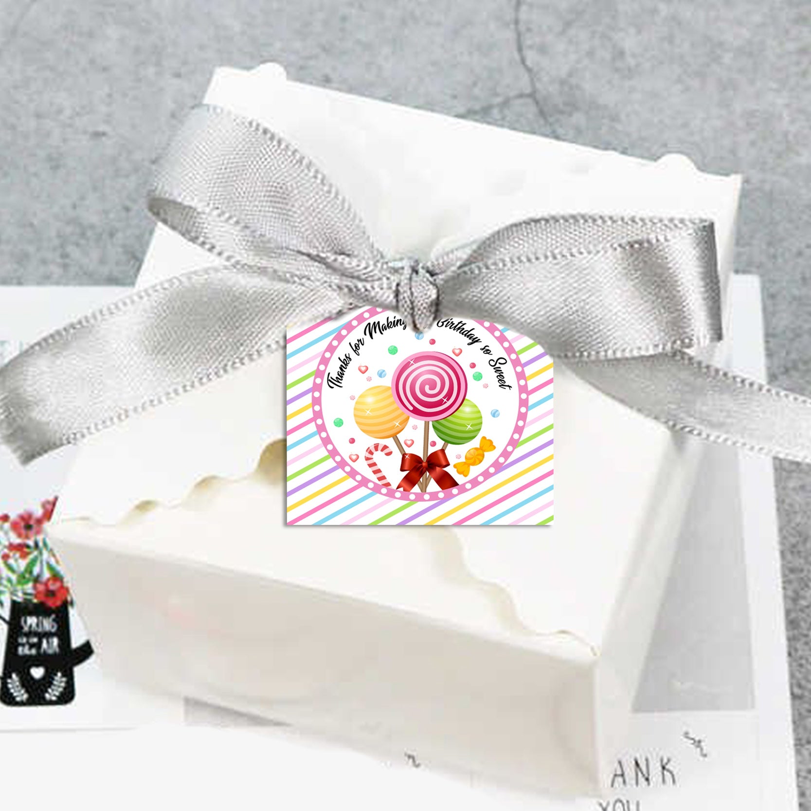 Candyland Birthday Party Thank You Tags/Return Gift tags