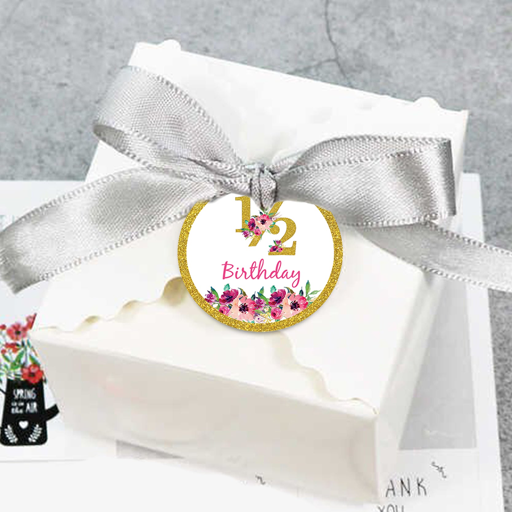 Half Birthday Girls Party Thank You Tags/Return Gift tags