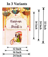 Sangeet Wedding Ceremony Welcome Board for Decoration