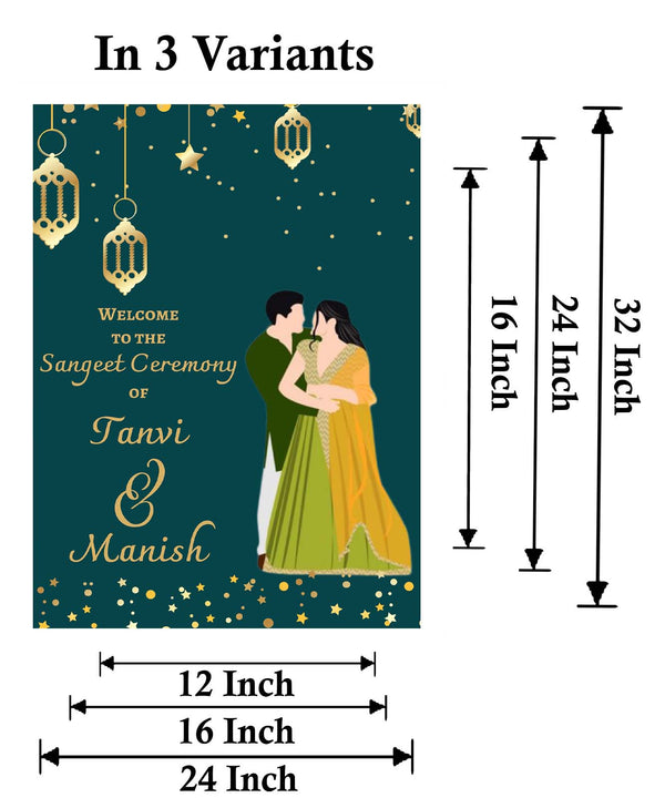 Sangeet Ceremony Signage or Welcome Board for Decoration