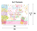 Two Sweet Birthday Party Personalized Backdrop