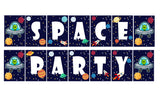 Space Theme Birthday Party Banner for Decoration