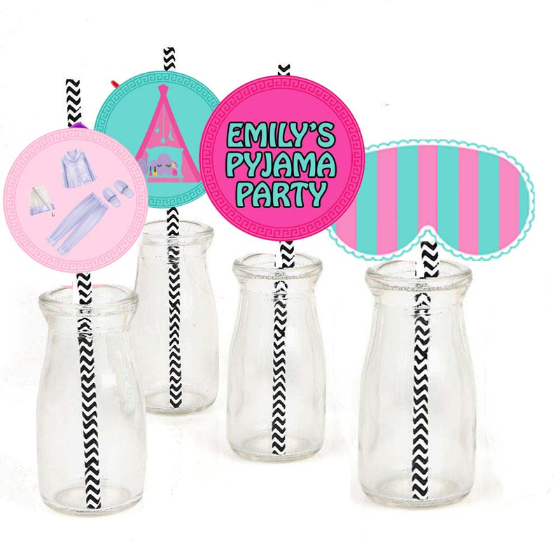 Pyjama Birthday Party Paper Decorative Straws