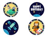 Space Theme Birthday Party Paper Decorative Straws