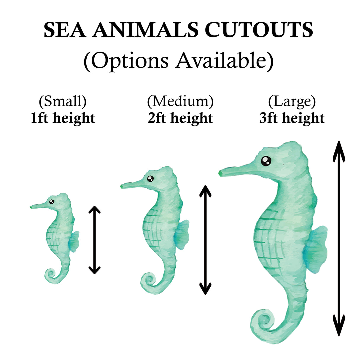 Sea Animals Theme Party Cutouts / Props