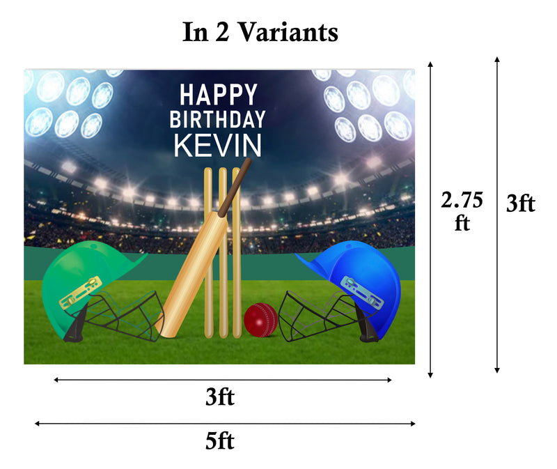 Cricket Birthday Party Personalized Backdrop.