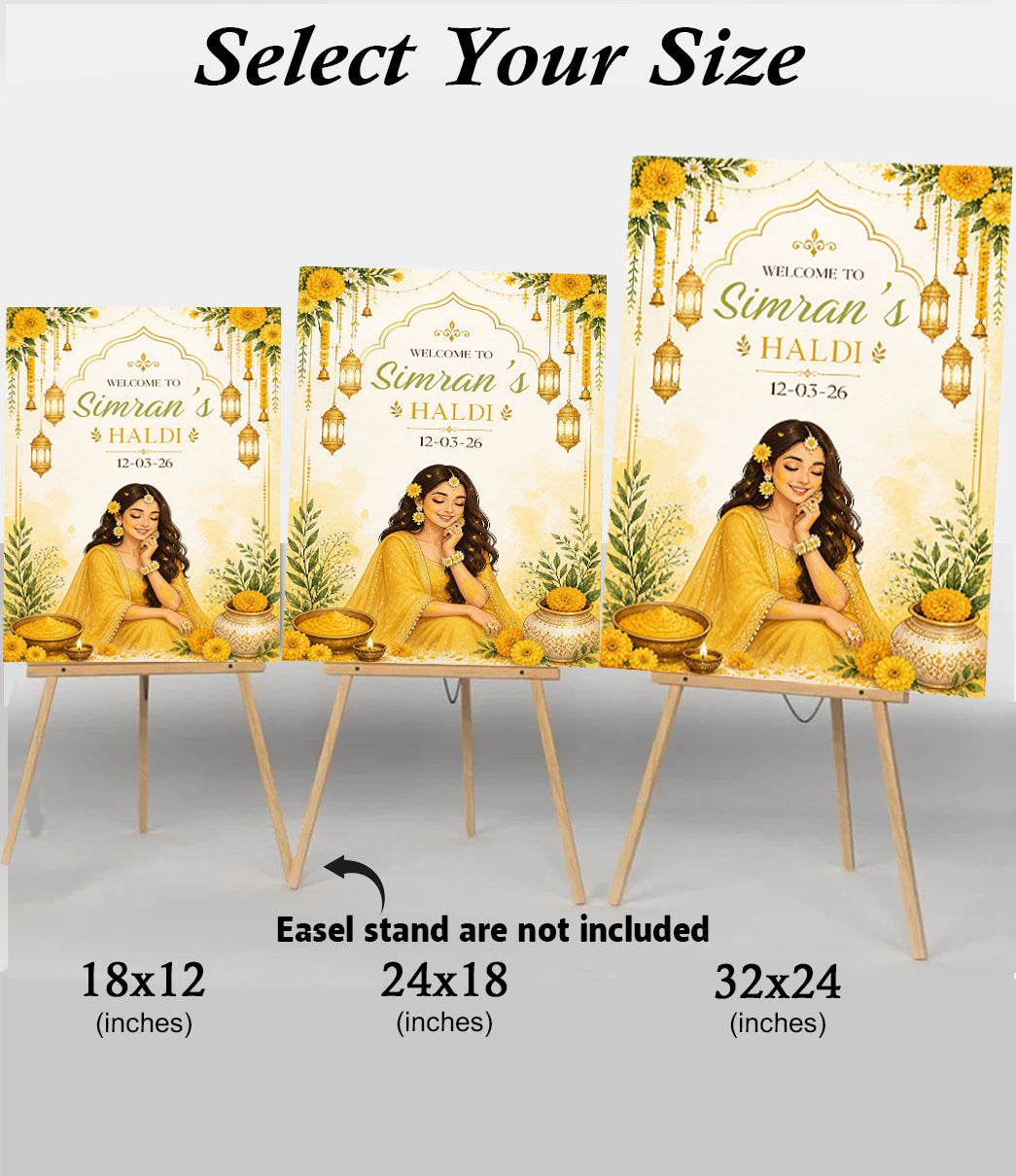 Haldi / Maiyan  Ceremony Welcome Board for Decoration