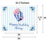 Hot Air Birthday Party Personalized Backdrop