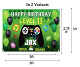 Gaming Birthday Party Personalized Backdrop.