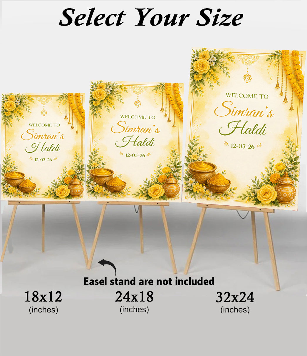 Haldi / Maiyan  Ceremony Welcome Board for Decoration