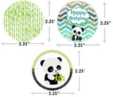 Panda Birthday Party Cupcake Toppers for Decoration