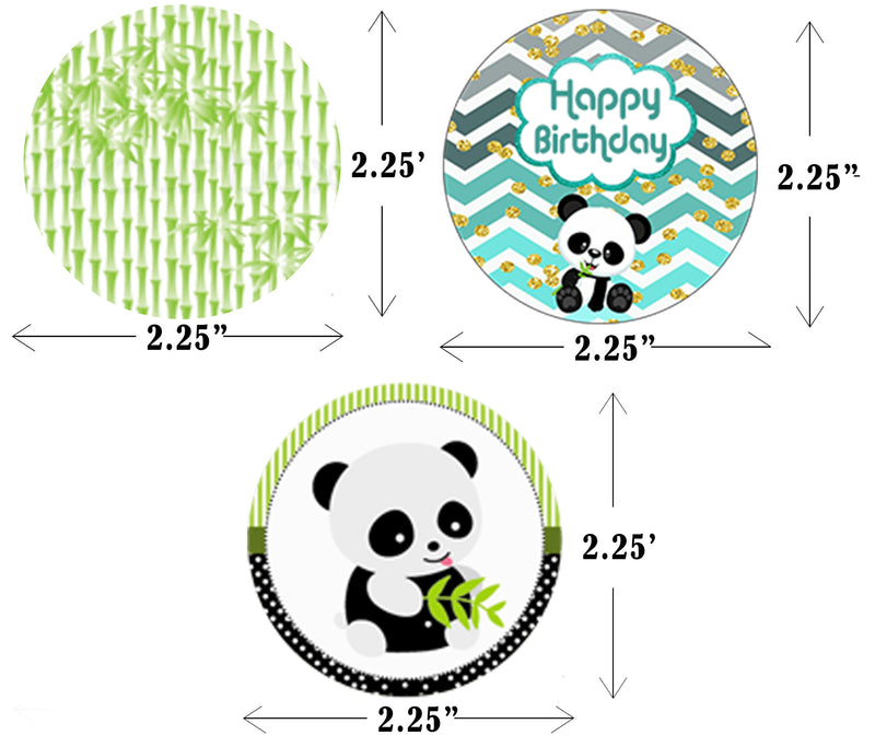 Panda Birthday Party Cupcake Toppers for Decoration