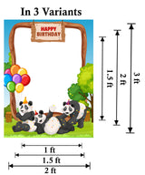 Panda Birthday Party Selfie Photo Booth Frame