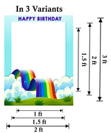 Rainbow Birthday Party Selfie Photo Booth Frame