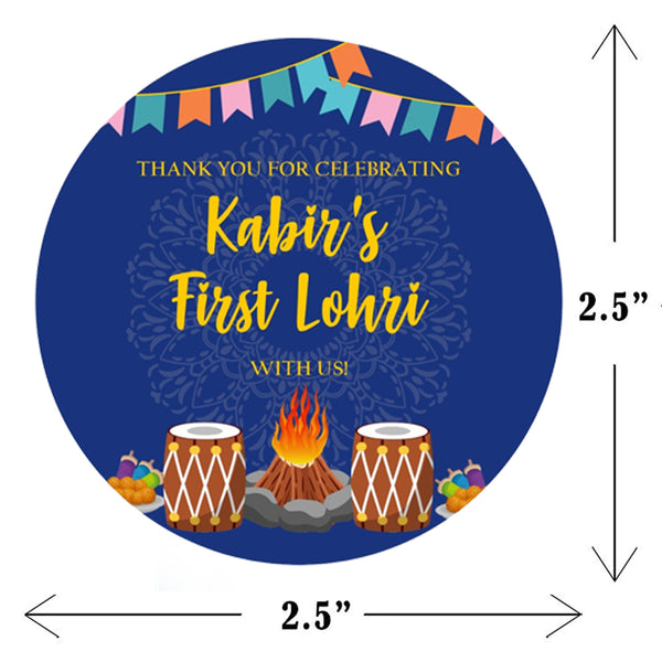 Lohri Party Thank You Tags/Return Gift tags