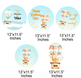 Hot Air Theme Birthday Party Cutouts