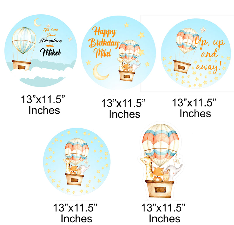 Hot Air Theme Birthday Party Cutouts