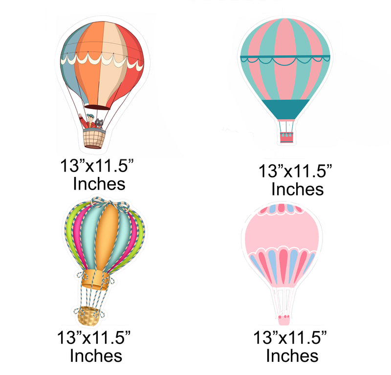 Hot Air Theme Birthday Party Cutouts