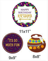 Little Krishna Theme Birthday Party Table Toppers for Decoration