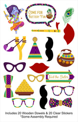 Little Krishna Theme Birthday Party Photo Booth Props Kit