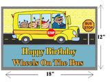 Wheels On The Bus Theme Birthday Table Mats for Decoration