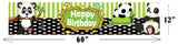 Panda Birthday Party Long Banner for Decoration