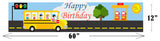 Wheels On The Bus Theme Birthday Party Long Banner for Decoration