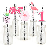 Flamingo Birthday Party Paper Decorative Straws