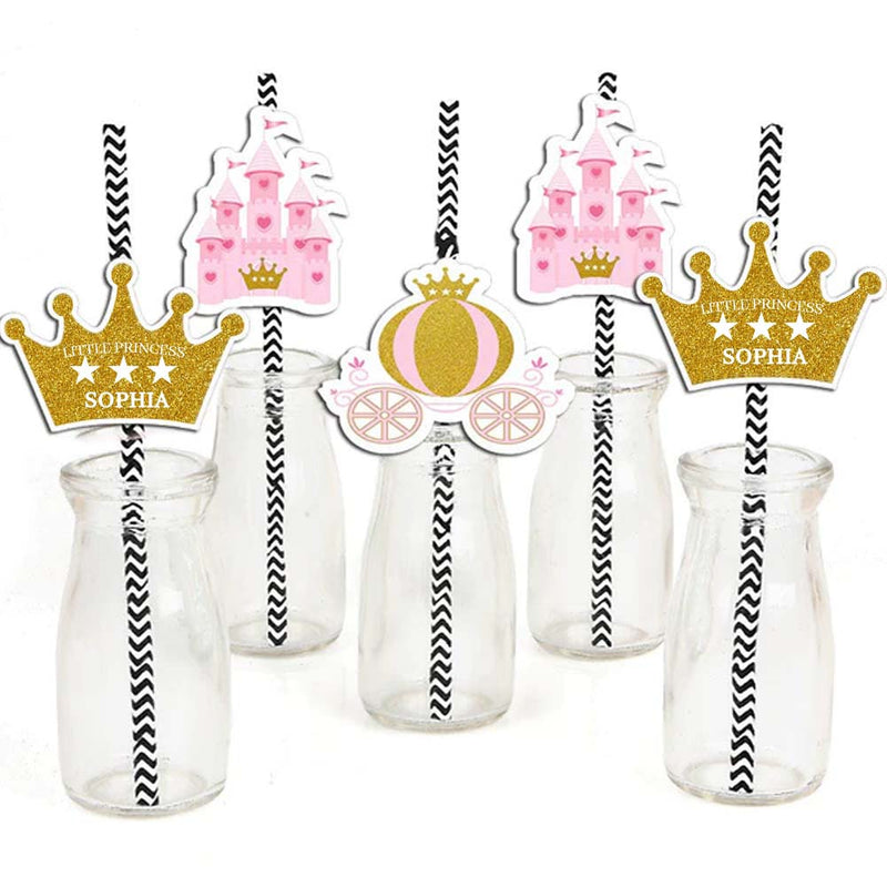 Princess Birthday Party Paper Decorative Straws