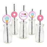 Two Sweet Birthday Party Paper Decorative Straws