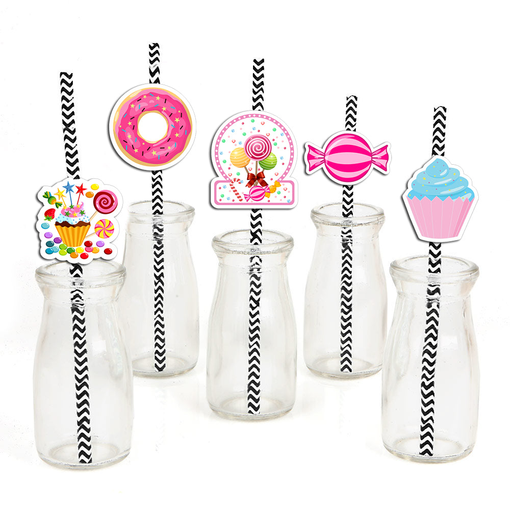 Candyland Birthday Party Paper Decorative Straws