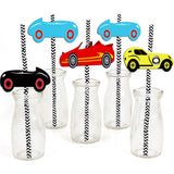 Racing Car Birthday Party Paper Decorative Straws