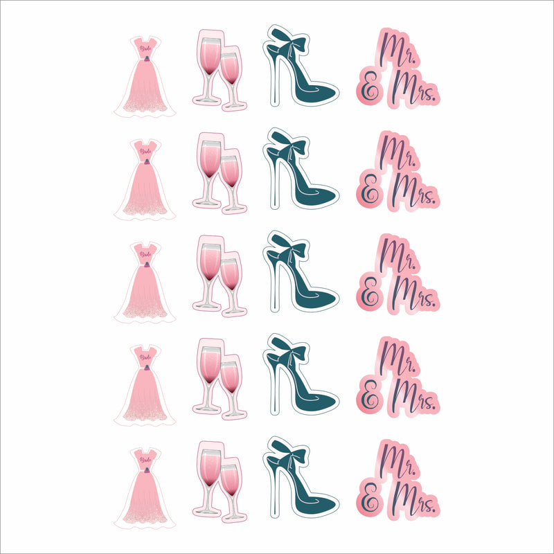 Bride To be Bridal Shower Party Paper Decorative Straws